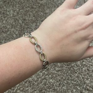 Lagos Caviar Lux Diamond Station Link Bracelet